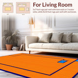 Ultra Soft Area Rug, Non Slip, Stain Resistant, Washable Area Rugs for Living Room, Bedroom, Vibrant Retro Game Aesthetic(Orange)