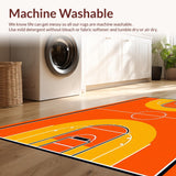 Ultra Soft Area Rug, Non Slip, Stain Resistant, Washable Area Rugs for Living Room, Bedroom, Chic Game Day Statement Piece(Orange)