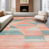Ultra Soft Area Rug, Non Slip, Stain Resistant, Washable Area Rugs for Living Room, Bedroom, Tribal Tapestry(Red)