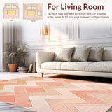 Ultra Soft Area Rug, Non Slip, Stain Resistant, Washable Area Rugs for Living Room, Bedroom, Vibrant Transitional Lattice Patterns(Pink)