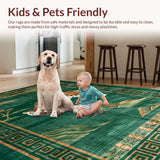 Ultra Soft Area Rug, Non Slip, Stain Resistant, Washable Area Rugs for Living Room, Bedroom, Vivid Organic Animal Aesthetic(Green)