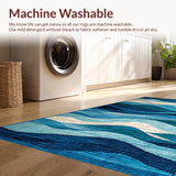 Calming Oceanic Curvilinear Design(Blue)