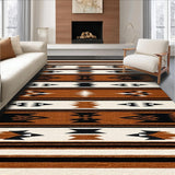 Ultra Soft Area Rug, Non Slip, Stain Resistant, Washable Area Rugs for Living Room, Bedroom, Rustic Southwest Geometric Motif(Brown)