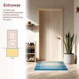 Ultra Soft Area Rug, Non Slip, Stain Resistant, Washable Area Rugs for Living Room, Bedroom, Waterproof Patio Living Area(Blue)