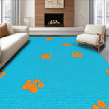 Ultra Soft Area Rug, Non Slip, Stain Resistant, Washable Area Rugs for Living Room, Bedroom, Vibrant Playful Animal Motif(Blue)