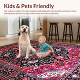 Contemporary Linear Distressed Look(Red)