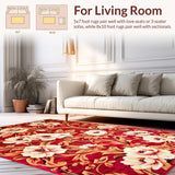 Chic Vibrant Botanical Motif(Red)