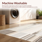 Ultra Soft Area Rug, Non Slip, Stain Resistant, Washable Area Rugs for Living Room, Bedroom, Malilinao Modern High Low Area Cream Beige Gray(Beige)