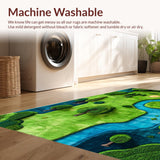 Charming Earthy World Map Design(Green)