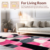 Contemporary Wavy Circular Motif(Pink)