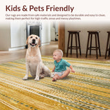 Ultra Soft Area Rug, Non Slip, Stain Resistant, Washable Area Rugs for Living Room, Bedroom, Non Slip Hallway Runner Rug(Yellow)