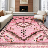 Ultra Soft Area Rug, Non Slip, Stain Resistant, Washable Area Rugs for Living Room, Bedroom, Charming Rustic Cowgirl Aesthetic(Pink)