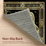 Ultra Soft Area Rug, Non Slip, Stain Resistant, Washable Area Rugs for Living Room, Bedroom, Unique Ethereal Serpent Sculpture(Gold)