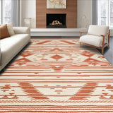 Beige Terracotta Diamond Linear Stripe Accents(Beige)