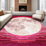 Ultra Soft Area Rug, Non Slip, Stain Resistant, Washable Area Rugs for Living Room, Bedroom, Celestial Gradient Harmony Design(Purple)