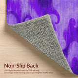 Ultra Soft Area Rug, Non Slip, Stain Resistant, Washable Area Rugs for Living Room, Bedroom, Charming Colorful Ripple Effect(Purple)