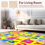 Lively Alphabetic Round Art(Blue)