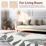 Ultra Soft Area Rug, Non Slip, Stain Resistant, Washable Area Rugs for Living Room, Bedroom, Rustic Grey and White Patterns(Gray)