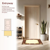 Ultra Soft Area Rug, Non Slip, Stain Resistant, Washable Area Rugs for Living Room, Bedroom, Modern Mandarin Red for(Red)