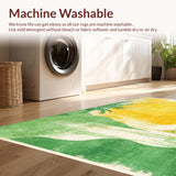 Ultra Soft Area Rug, Non Slip, Stain Resistant, Washable Area Rugs for Living Room, Bedroom, Palm Tree Surf Vibes, Graphic Surfboard Print(Yellow)