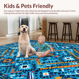 Bright Retro Lattice Composition(Blue)