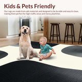 Ultra Soft Area Rug, Non Slip, Stain Resistant, Washable Area Rugs for Living Room, Bedroom, Contemporary Off-White Animal Print(Beige)