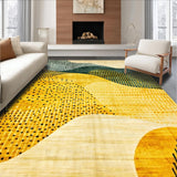 Ultra Soft Area Rug, Non Slip, Stain Resistant, Washable Area Rugs for Living Room, Bedroom, Geometric Spotted Kitchen Area(Yellow)