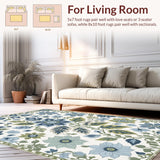 Ultra Soft Area Rug, Non Slip, Stain Resistant, Washable Area Rugs for Living Room, Bedroom, Eclectic Pastel Living Room Washable Area Rug(Blue)