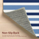 Chic Blue Tiled Geometric Fusion(Blue)