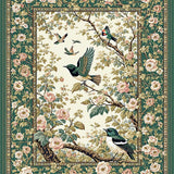 Whimsical Vintage Bird Imagery(Green)