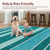 Ultra Soft Area Rug, Non Slip, Stain Resistant, Washable Area Rugs for Living Room, Bedroom, Waterproof Outdoor Camping RV Beach Mat(Blue)