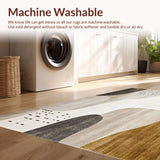 Ultra Soft Area Rug, Non Slip, Stain Resistant, Washable Area Rugs for Living Room, Bedroom, Abstract Art Area Modern Runner Non Slip Floor Accent(Gray)