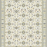Ultra Soft Area Rug, Non Slip, Stain Resistant, Washable Area Rugs for Living Room, Bedroom, Stylish Low Pile Retro Charm(White)