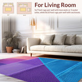 Ultra Soft Area Rug, Non Slip, Stain Resistant, Washable Area Rugs for Living Room, Bedroom, Soft Colorful Low Pile Kids Bedroom Carpet(Purple)