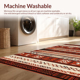 Sophisticated Trellis Design in Rust Tones(Red)