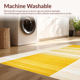 Ultra Soft Area Rug, Non Slip, Stain Resistant, Washable Area Rugs for Living Room, Bedroom, Rustic Earthy Tones Runner(Yellow)