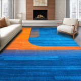 Ultra Soft Area Rug, Non Slip, Stain Resistant, Washable Area Rugs for Living Room, Bedroom, Stylish Watercolor Inspired Motif(Orange)