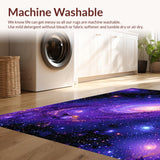 Ultra Soft Area Rug, Non Slip, Stain Resistant, Washable Area Rugs for Living Room, Bedroom, Cosmic Vibrant Celestial Pattern(Purple)
