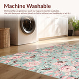 Ultra Soft Area Rug, Non Slip, Stain Resistant, Washable Area Rugs for Living Room, Bedroom, Vibrant Boho Medallion Harmony(Blue)