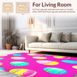 Ultra Soft Area Rug, Non Slip, Stain Resistant, Washable Area Rugs for Living Room, Bedroom, Delicate Pink Floral Arrangement(Pink)