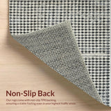 Ultra Soft Area Rug, Non Slip, Stain Resistant, Washable Area Rugs for Living Room, Bedroom, Geometric Mosaic Rug(Black)