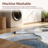 Ultra Soft Area Rug, Non Slip, Stain Resistant, Washable Area Rugs for Living Room, Bedroom, Elegant Smoke Swirl Aesthetic(Gray)