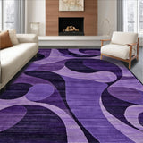 Ultra Soft Area Rug, Non Slip, Stain Resistant, Washable Area Rugs for Living Room, Bedroom, Elegant Dark Purple Shag Texture(Purple)