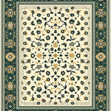 Ultra Soft Area Rug, Non Slip, Stain Resistant, Washable Area Rugs for Living Room, Bedroom, Modern Style Tribal Beige with Ornate Floral Motifs(Beige)