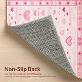 Ultra Soft Area Rug, Non Slip, Stain Resistant, Washable Area Rugs for Living Room, Bedroom, Whimsical Soft Textured Accent(Pink)