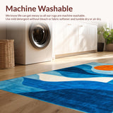 Sophisticated Geometric Wave Motif(Blue)