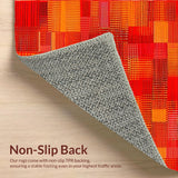 Bold Geometric Lava Motif(Red)