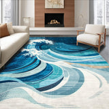 Contemporary Wavy Texture Appeal(Blue)