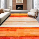 Ultra Soft Area Rug, Non Slip, Stain Resistant, Washable Area Rugs for Living Room, Bedroom, Stylish Warm Tones Trellis Design(Orange)