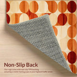 Modern Fall Area Circular in Warm Hues(Brown)